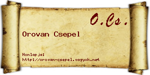 Orovan Csepel névjegykártya
